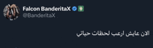 falcon banderitax 's twitter account has a picture of a man with his hands in the air