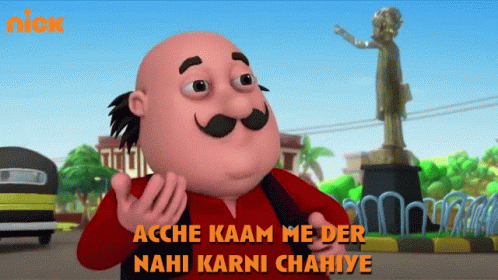 Acche Kaam Me Der Nahi Karni Chahiye Motu GIF - Acche Kaam Me Der Nahi  Karni Chahiye Motu Cricket League - Discover & Share GIFs