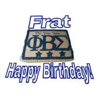 frat phi beta sigma cake that says happy birthday on it