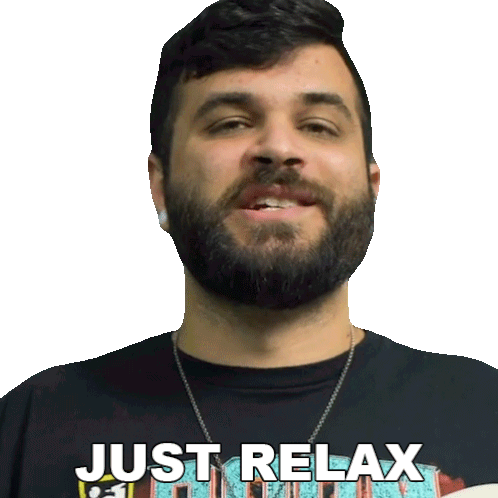 Just Relax Andrew Baena Sticker - Just Relax Andrew Baena Just Chill Stickers
