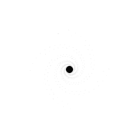 a black hole is surrounded by a spiral of white dots on a white background .
