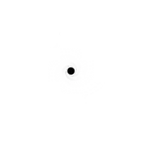 a black hole is surrounded by a spiral of white dots on a white background .