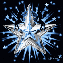 a star with two angels on it and the name j.s. san