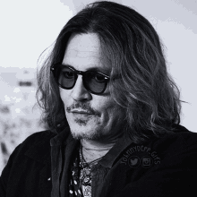 Johnny Depp Black And White GIF