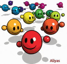Bouncing Colored GIF - Bouncing Colored Smiley GIFs