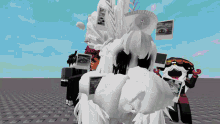 a computer generated image of a person with a cross on it