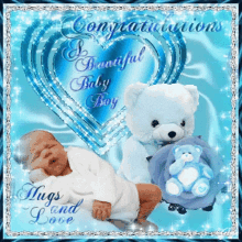 congratulations baby boy hugs and love bear congratulations baby boy hugs and love bear