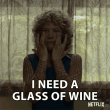 I Need A Glass Of Wine Stressed GIF