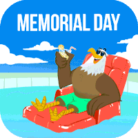 Memorial Day Memorial Day Weekend Sticker - Memorial Day Memorial Day Weekend Eagle Stickers