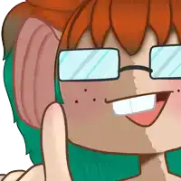 a cartoon drawing of a person wearing glasses