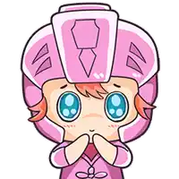 a cartoon of a girl wearing a pink helmet and a pink jacket
