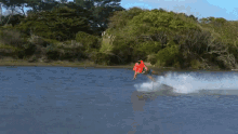 water skiing fail dive splash tumble fail