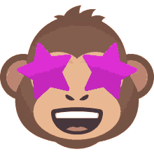 starstruck monkey monkey joypixels monkey emoji monkey face
