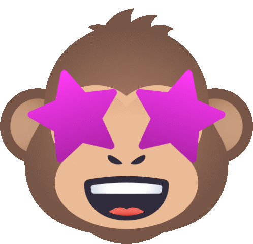 Starstruck Monkey Monkey Sticker - Starstruck Monkey Monkey Joypixels Stickers
