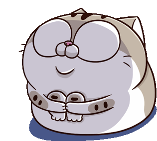 Ami Fat Cat Sticker - Ami Fat Cat Cute Stickers