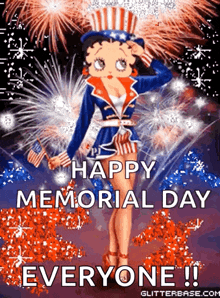 Memorial Day Betty Boop GIF