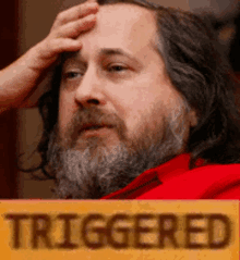 Richard Stallman Triggered GIF