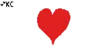 a red heart with the word love written inside of it