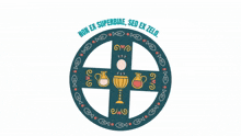 a cross in a circle with the words non ex superbiae sed ex zelo