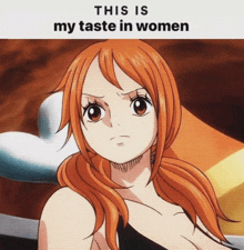 a picture of a girl with the caption this is my taste in women