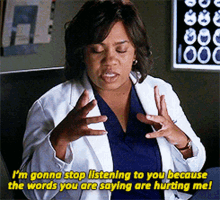 Greys Anatomy Miranda Bailey GIF - Greys Anatomy Miranda Bailey Im Gonna Stop Listening To You GIFs