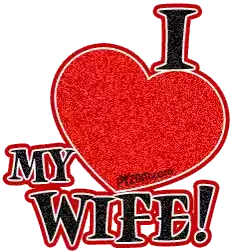 Love My Wife Glitter Sticker - Love My Wife Glitter Heart Stickers