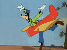 Goofys Glider Takeoff GIF - Goofys Glider Takeoff Fail GIFs