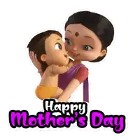 a happy mother 's day greeting card with a woman holding a child