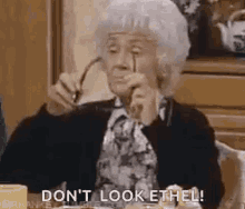 Old Lady Sunglasses GIF - Old Lady Sunglasses Dont Look Ethel GIFs