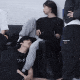 Leeknow Clinging To Hyunjins Leg Skz Hyunho Hug Hyunho Cuddling GIF - Leeknow Clinging To Hyunjins Leg Skz Hyunho Hug Hyunho Cuddling GIFs
