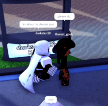 darkstar20 and thereal_goofy are talking in a video game