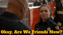 Station19 Vic Hughes GIF - Station19 Vic Hughes Okay Are We Friends Now GIFs