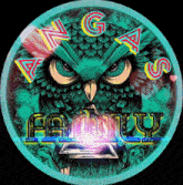 a picture of an owl with the word family written below it