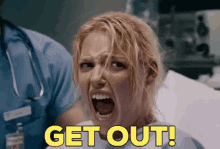 Knocked Up Get Out GIF - Knocked Up Get Out Katherine Heigl GIFs