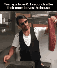 beat meat saltbae meme slap