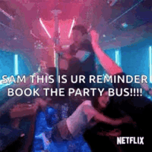 sam this is your reminder book the party bus smoke signals party