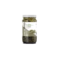 a jar of preserved cabbage in brine with a purple cabbage on the label