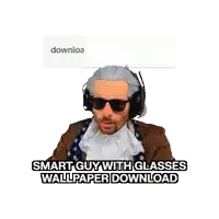 a smart guy with glasses wallpaper download is displayed