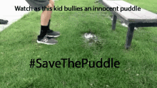 Save The Puddle Jump GIF - Save The Puddle Jump Bully Innocent Puddle GIFs
