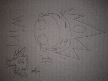 a drawing on a piece of paper with the word wow written on it