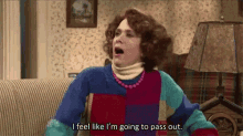 I'M Going To Pass Out GIF - Stressed Kristen Wiig Snl GIFs