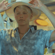 Trying Out A Hat Carson Lueders GIF - Trying Out A Hat Carson Lueders Have You Always GIFs