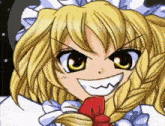 a close up of a cartoon character with a big smile