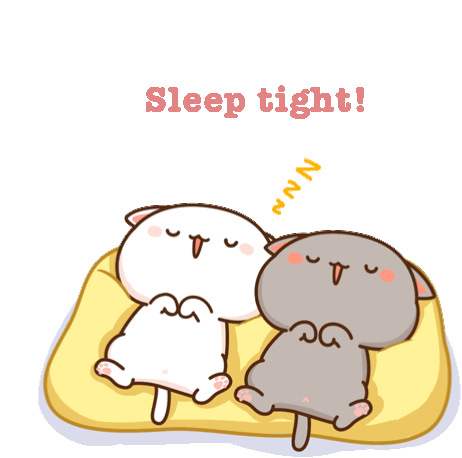 Sleep Tight Mochi Cat Sticker - Sleep Tight Mochi Cat Peach Cat Stickers