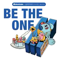 a monkiddo x monash university advertisement with cartoon characters