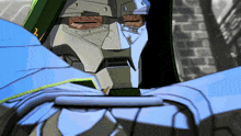 a cartoon drawing of a robot with the number 2 on it