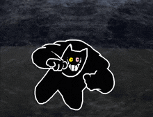 a cartoon of a girl with a butterfly on her head and a black monster