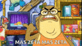 a cartoon character from spongebob squarepants is talking on a cell phone