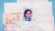a blue background with a picture of a man and a woman and a building with a blue sign that says ' a '