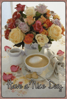 sz%C3%A9p napot have a nice day flowers roses coffee